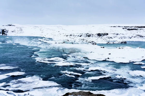 아이슬란드에서 인우르리다 포스의 겨울에는 아이슬란드의 근처에 남쪽의 — 스톡 사진
