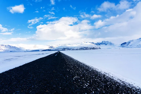 Impressive Snowy Landscape Ring Road Iceland — Stock Photo, Image