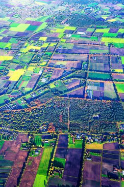 Eindhoven, Hollanda 'daki bir uçaktan en iyi görüntü.