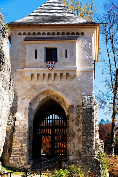 Portão Castelo Medieval Ojcow Perto Cracóvia Polônia — Fotografia de Stock