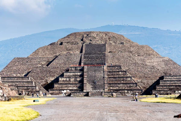 Vista Las Pirámides Antigua Ciudad Mesoamericana Teotihuacán México Ubicada Valle — Foto de Stock