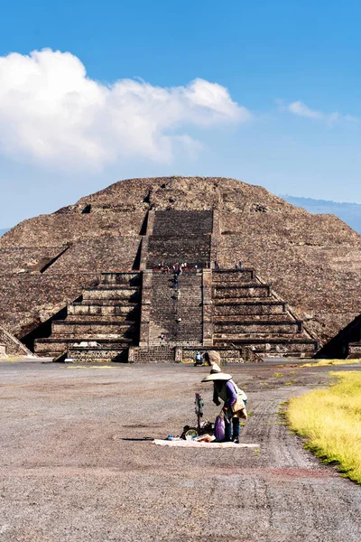 Teotihuacan Mexico Nov 2019 Vista Das Pirâmides Antiga Cidade Mesoamericana — Fotografia de Stock
