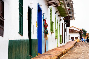 Kolombiya 'nın Santander ilindeki Barichara kentinin manzarası. Barichara popüler bir turizm merkezi ve hafta sonu geçidi. Seçici odak