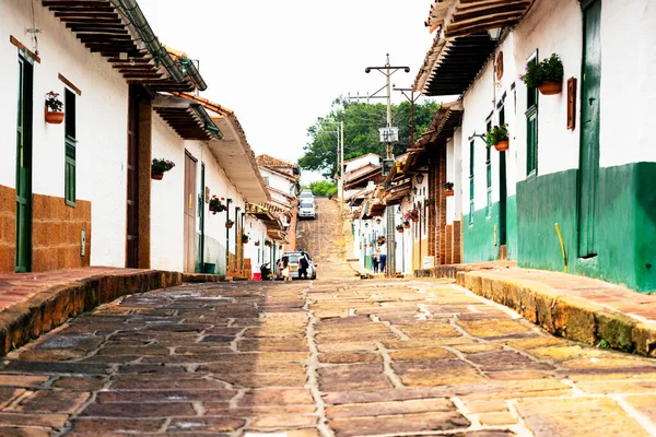 Vista Pintoresca Idílica Ciudad Barichara Provincia Santander Colombia Barichara Popular —  Fotos de Stock