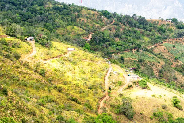 Άποψη Του Φαραγγιού Chicamocha Στην Κολομβία Στην Οροσειρά Των Άνδεων — Φωτογραφία Αρχείου