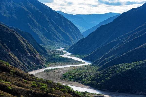 Vista Cânion Chicamocha Colômbia Cordilheira Dos Andes América Sul — Fotografia de Stock