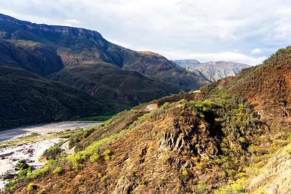 Vista Cânion Chicamocha Colômbia Cordilheira Dos Andes América Sul — Fotografia de Stock