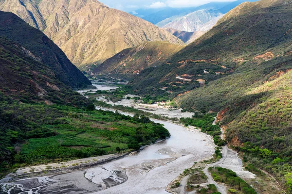 Vista Cânion Chicamocha Colômbia Cordilheira Dos Andes América Sul — Fotografia de Stock