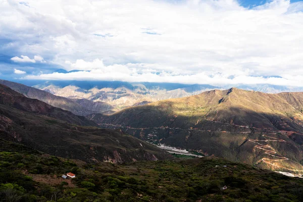 Vista Cânion Chicamocha Colômbia Cordilheira Dos Andes América Sul — Fotografia de Stock