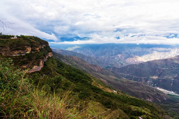 Vista Cânion Chicamocha Colômbia Cordilheira Dos Andes América Sul — Fotografia de Stock