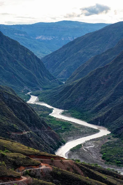 Vista Cânion Chicamocha Colômbia Cordilheira Dos Andes América Sul — Fotografia de Stock