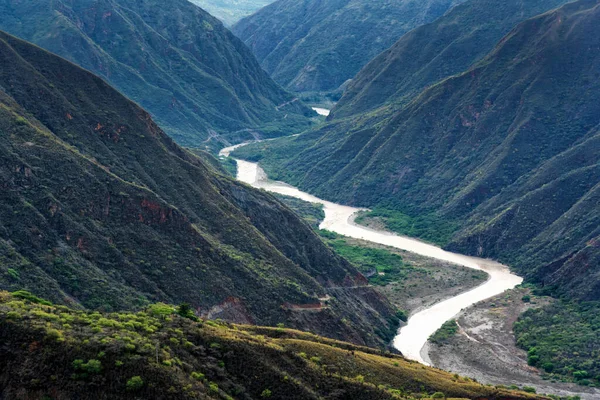 Vista Cânion Chicamocha Colômbia Cordilheira Dos Andes América Sul — Fotografia de Stock