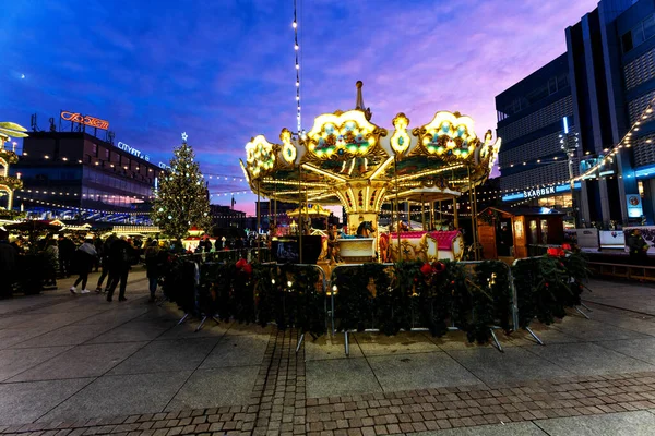 Katowice Polónia Dec 2019 Old Classic French Vintage Carousel Katowice — Fotografia de Stock