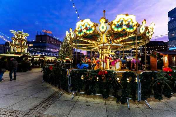 Katowice Poland Dec 2019 Old Classic French Vintage Carousel Katowice — Stock Photo, Image