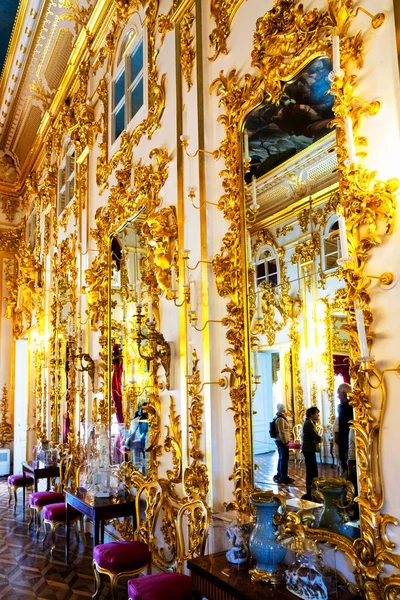 Saint Petersburg Moscow Rússia Abril 2019 Interior Palácio Pedro Peterhof — Fotografia de Stock