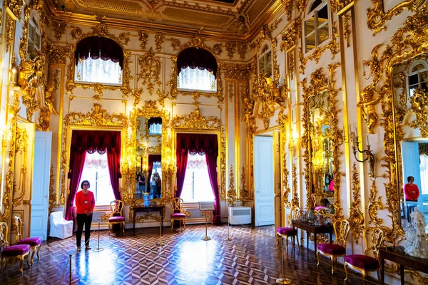 San Petersburgo Moscú Rusia Abril 2019 Interior Del Palacio Pedro — Foto de Stock