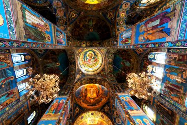 St. Petersburg, Rusya 'da Kan Döken Kurtarıcı Kilisesi' nin İçi