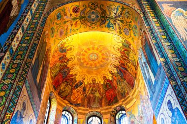 St. Petersburg, Rusya 'da Kan Döken Kurtarıcı Kilisesi' nin İçi