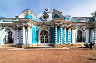 Catherine Park 'taki Grotto Pavyonu, Tsarskoe Selo (Puşkin), St. Petersburg, Rusya