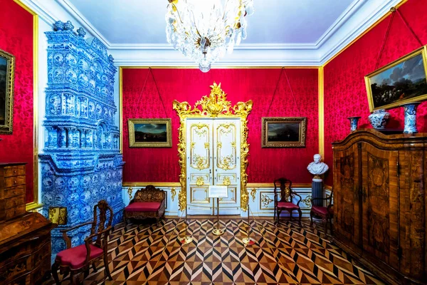 Saint Petersburg Moscow Rússia Abril 2019 Interior Palácio Pedro Peterhof — Fotografia de Stock