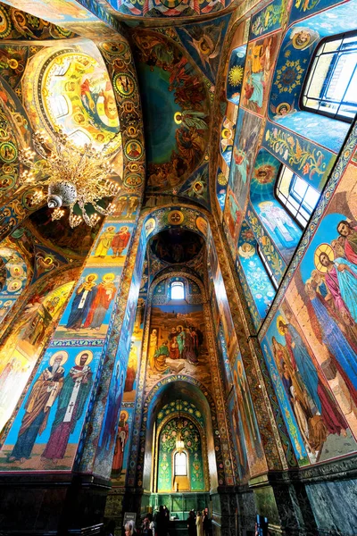 Interior Iglesia Del Salvador Sobre Sangre Derramada San Petersburgo Rusia — Foto de Stock