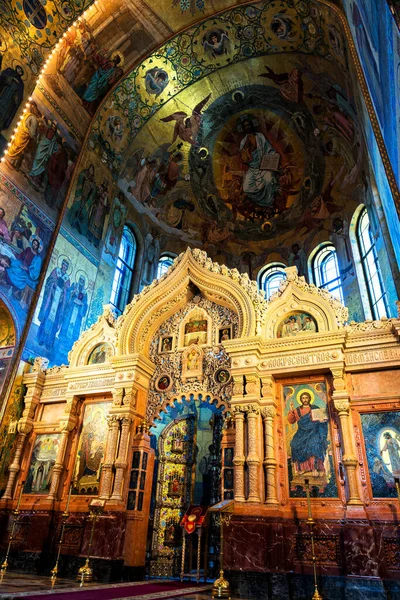 Interior Church Savior Spilled Blood Saint Petersburg Russia — Stock Photo, Image