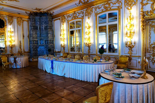 San Petersburg Rusia Abr 2019 Interior Del Palacio Catalina Tsarskoye — Foto de Stock