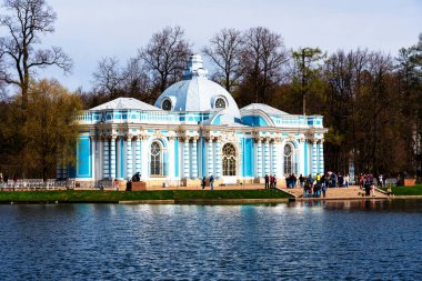 SANKT PETERSBURG, RUSSIA - 30 APR 2019: Catherine Park, Tsarskoe Selo (Puşkin), St. Petersburg, Rusya