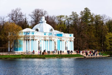 SANKT PETERSBURG, RUSSIA - 30 APR 2019: Catherine Park, Tsarskoe Selo (Puşkin), St. Petersburg, Rusya