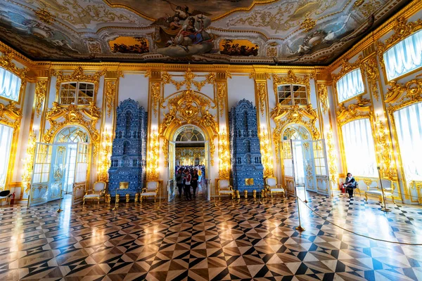San Petersburg Rusia Abr 2019 Interior Del Palacio Catalina Tsarskoye — Foto de Stock