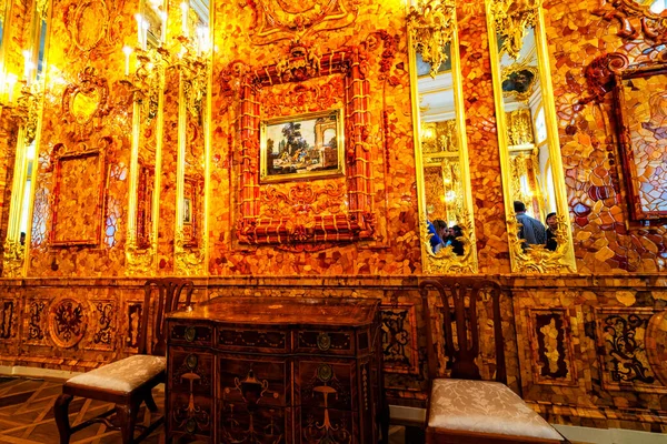 Petersburg Russia April Interior Catherine Palace Amber Room April 2019 — 스톡 사진