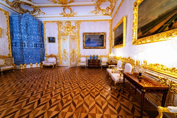 Saint Petersburg Rússia Apr 2019 Interior Palácio Catarina Tsarskoye Selo — Fotografia de Stock