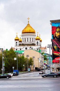 MOSCOW, RUSSIA - 3 Mayıs 2019: Moskova, Rusya 'daki Kurtarıcı İsa Katedrali