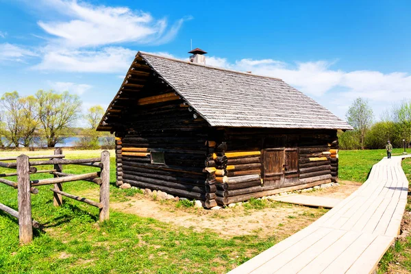 Yurievo Russia Maj 2019 Vitoslavlitsy Drewniane Dziedzictwo Architektury Zabytkowy Budynek — Zdjęcie stockowe