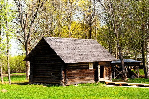 Yurievo Russie Mai 2019 Vitoslavlitsy Parc Patrimoine Architectural Bois Bâtiment — Photo