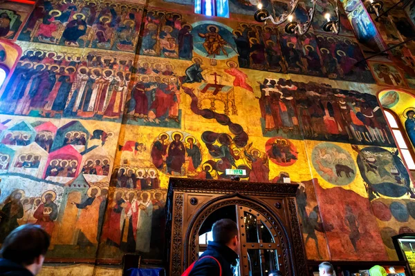 Moscou Rússia Maio 2019 Interior Catedral Uspenski Localizada Praça Catedral — Fotografia de Stock