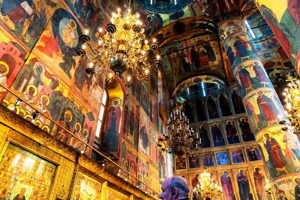 Moscú Rusia Mayo 2019 Interior Catedral Uspenski Situada Plaza Catedral —  Fotos de Stock