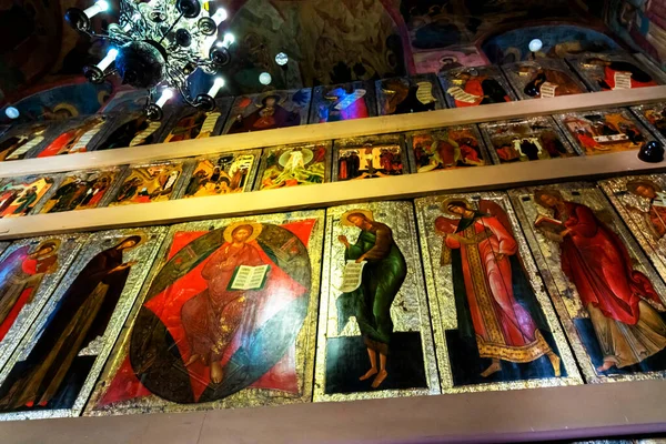 Moscú Rusia Mayo 2019 Interior Catedral Uspenski Situada Plaza Catedral — Foto de Stock