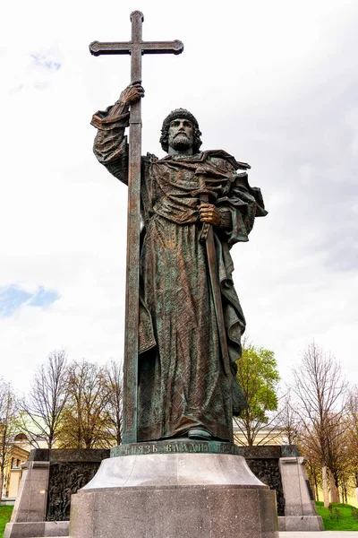 Moscou Russie Mai 2019 Monument Saint Prince Vladimir Grand Par — Photo