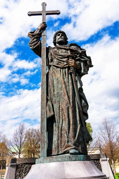 Moscow Ryssland Maj 2019 Monument Över Den Helige Prins Vladimir — Stockfoto