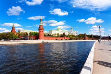 Köprüden Moskova Kremlin manzarası, Rusya