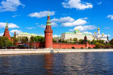 Köprüden Moskova Kremlin manzarası, Rusya