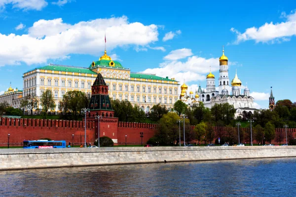 Uitzicht Het Moskou Kremlin Vanaf Brug Rusland — Stockfoto
