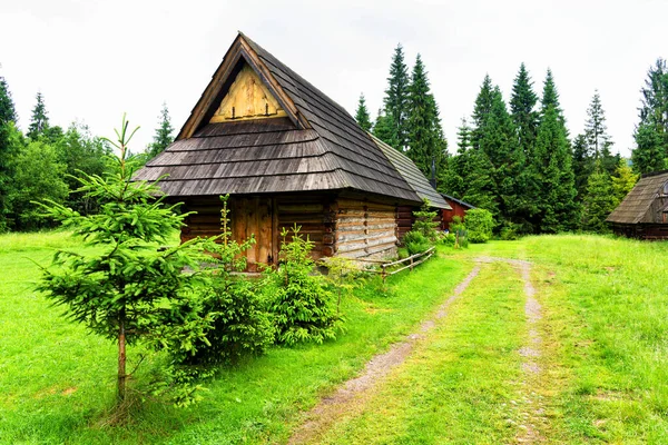 Shepherd Hut Het Poolse Tatra Mountains National Park Hutten Worden — Stockfoto