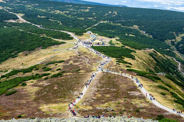 在捷克 波兰边境的 Sudetes 山的最高山峰 Sniezka — 图库照片