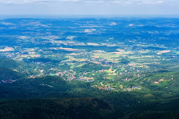 Vista Las Rutas Senderismo Parque Nacional Las Montañas Karkonosze Krkonose — Foto de Stock