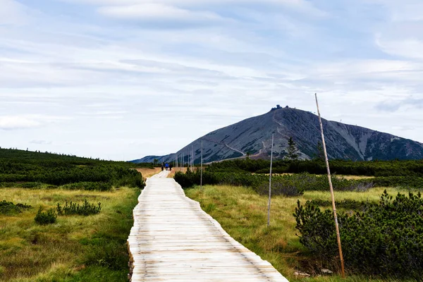 Vue Des Sentiers Randonnée Parc National Des Montagnes Karkonosze Krkonose — Photo