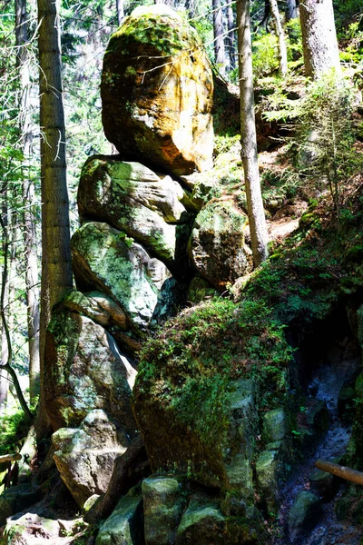 Parque Nacional Adrspach Teplice Rock Cidade Arenito Picos Rocha Formações — Fotografia de Stock