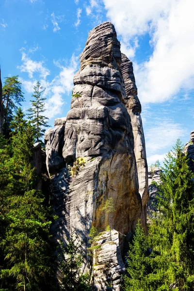Národní Park Adršpaš Teplice Rock Město Pískovcových Skalních Štítů Formací — Stock fotografie
