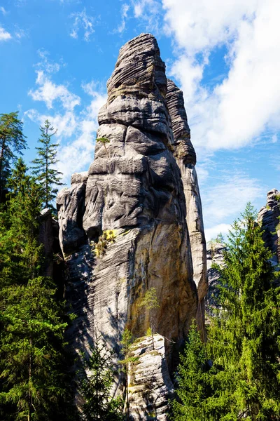 Adrspach Teplice Ulusal Parkı Çek Cumhuriyeti Nde Kum Taşı Tepeleri — Stok fotoğraf